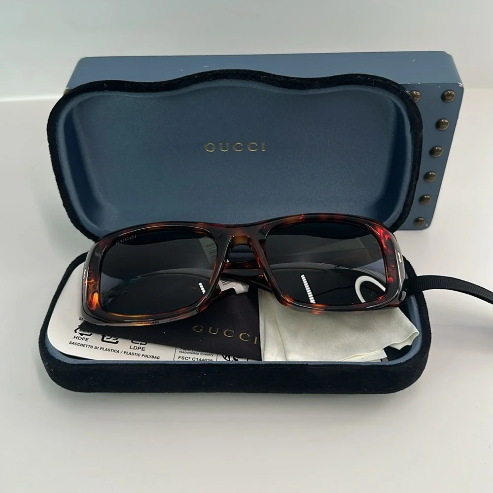 New Authentic GUCCI | GG1080S 003 | HAVANA |SUNGLASSES